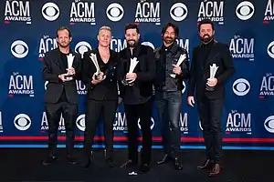 Rosen second from the left with his Old Dominion bandmates in 2019.