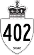 Highway 402 marker