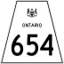 Highway 654 marker