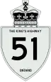 King's Highway 51 marker