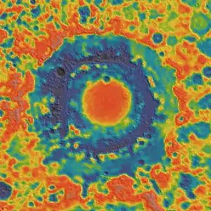 Gravity map based on GRAIL