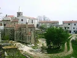 Street of the village of Orlec on the Cres Island, Croatia