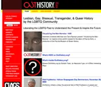 Screenshot of OutHistory.org homepage