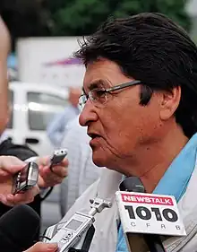 "Ovide Mercredi speaking to the media"