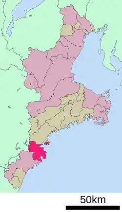 Location of Owase in Mie Prefecture