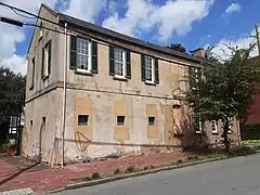 The rear of the property, on Lincoln Street, 2021