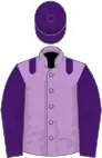 Mauve, purple epaulets, sleeves and cap