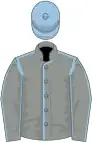 Grey, light blue seams, light blue cap