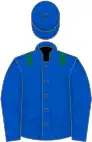 Royal blue, dark green epaulets