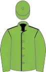 Light green, black seams on body