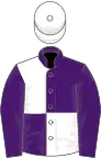 Purple and white quartered, purple sleeves, white cap