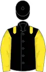 Black, yellow epaulets and sleeves