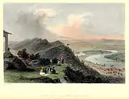 View from Mount Holyoke, illustration by William Henry Bartlett, 1835