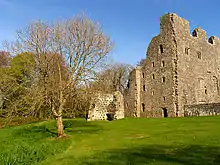 Oxwich Castle and dovecote