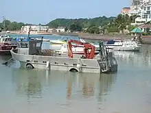 Oyster boat in the harbour at Gorey