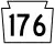 Pennsylvania Route 176 marker