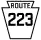 Pennsylvania Route 223 marker