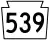 Pennsylvania Route 539 marker