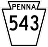 Pennsylvania Route 543 marker