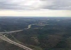 Aerial view of Fidlay Township over PA Route 576