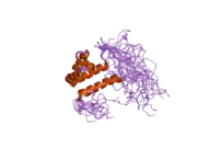 2dt7: Solution structure of the second SURP domain of human splicing factor SF3a120 in complex with a fragment of human splicing factor SF3a60