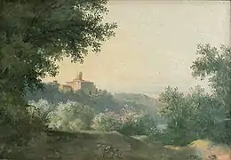 View of the Palace of Nemi. circa 1780