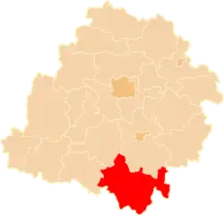 Location within the voivodeship