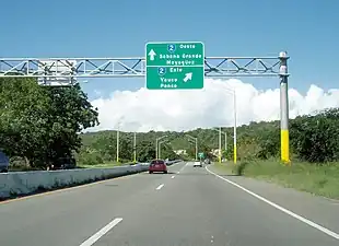 Eastern terminus of PR-116 in Guánica where it meets PR-2