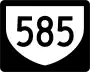 Highway 585 marker