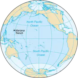 Map of the Pacific Ocean