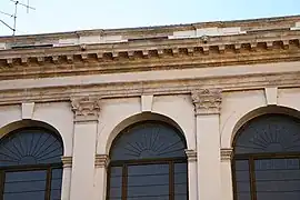 Detail of the upper storey trabeation and capitals, by Palladio