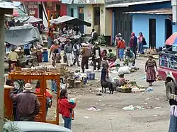 Market scene in Palestina