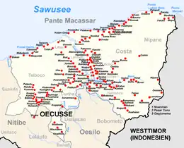 Suco and village of Lifau in subdistrict of Pante Macassar