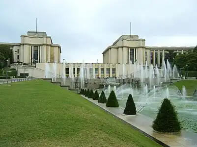 The Palais de Chaillot by Louis-Hippolyte Boileau, Jacques Carlu and Léon Azéma from the 1937 Paris International Exposition