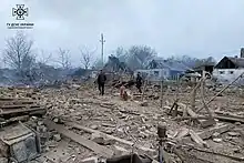 Destruction in Pavlohrad after Russian shelling (Dnipropetrovsk Oblast), 1 May 2023