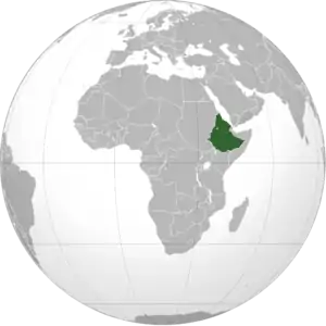 Location of Ethiopia