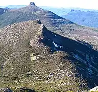 Mount Doris in the foreground and Mount Pelion East behind - from the lower slopes of Mount Ossa