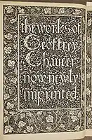 Geoffrey Chaucer, The Works of Geoffrey Chaucer (London: Kelmscott Press, 1896); Pequot Library Special Collections