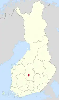 Location of Petäjävesi in Finland