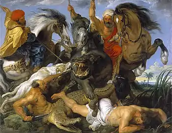 Peter Paul Rubens, Hippopotamus and Crocodile Hunt, c. 1615