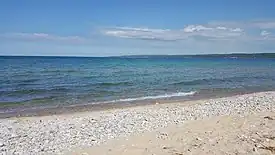 The shore of Little Traverse Bay at Petoskey State Park