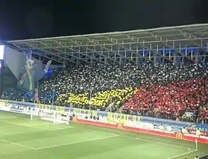 Peluza 1, the host of many Petrolul Ploiești choreographies