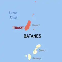 Map of Batanes with Itbayat highlighted