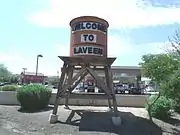 Different view of the Laveen Village Welcoming Water Tower.