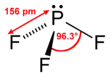 Structure and dimensions of phosphorus trifluoride
