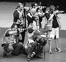 Image 10Sports photojournalists at Indianapolis Motor Speedway (from Photojournalism)