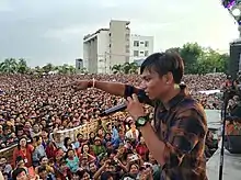 Phyo Myat Aung performing at Hinthada