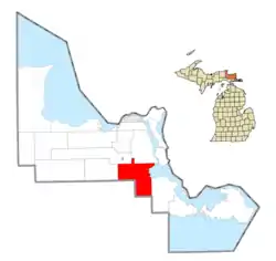 Location within Chippewa County