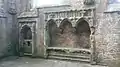 Fifteenth-century  piscina and sedilia, Lincluden Collegiate Church, Dumfries and Galloway