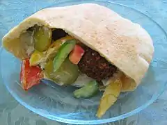 Falafel in Pita, of Middle Eastern origin